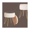 Side Table Storage Ottoman Velvet Stool Footstool Remy