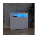 Sideboard With Led Lights White 80X35X75 Cm