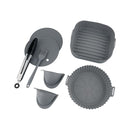 Silicone Air Fryer Basket 8Pc Set Non Stick Reusable Baking Tray