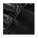 Silky Satin Sheets Fitted Flat Queen Black