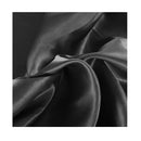 Silky Satin Sheets Fitted Flat Queen Black