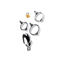 Silver Metal Chastity Cage Adjustable