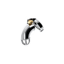 Silver Metal Cock Cage With Rings And Lock