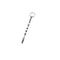 Urethral Plug With Ring Silver Metal