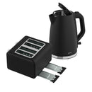 Silver Noir Collection 4 Slice Toaster And Kettle Bundle