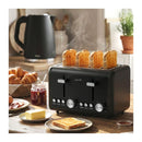 Silver Noir Collection 4 Slice Toaster With Dual Controls
