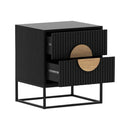 Silvia Bedside Table With 2 Drawers