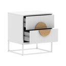 Silvia Bedside Table With 2 Drawers