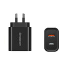 Simplecom Cu220 Dual Port Pd 20W Fast Wall Charger Usb C Usb A