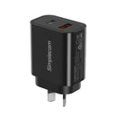 Simplecom Cu220 Dual Port Pd 20W Fast Wall Charger Usb C Usb A
