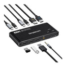 Simplecom Km470 2 Port Usb C Kvm Switch 8K Docking Station Hdmi