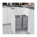 Simplex 56L Twin Slide Out Waste Bin 450Mm Cabinet Bottom Mounted