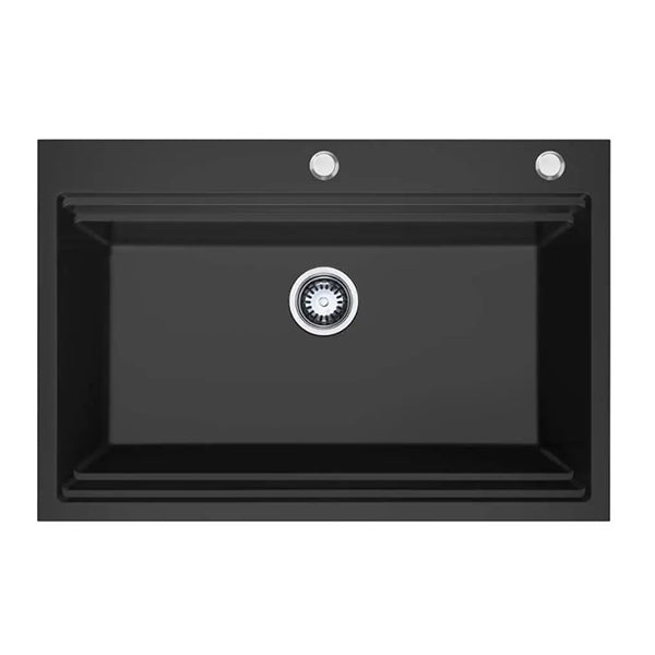 Single Bowl Kitchen Sink With Steps Granite 840Mm