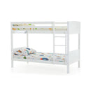 Single Bunk Bed Frame Solid Pine Wood Timber Modular Design White