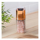 Single Salt Or Pepper Grinder 180Ml Glass Manual Mill With Rose Gold Lid