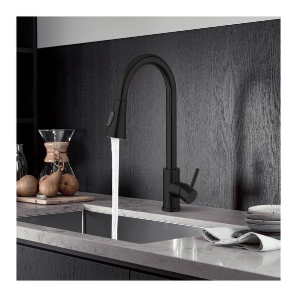 2 Modes Kitchen Sink Mixer Tap Pull Out Swivel Spout Laundry Faucet