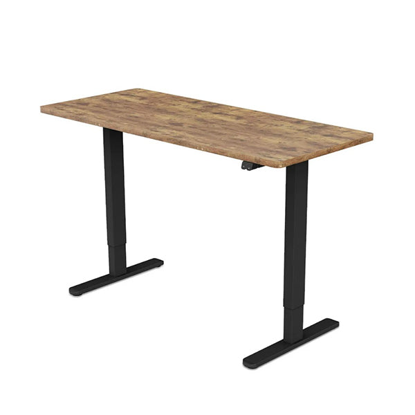 Sit Stand Standing Desk 120X60Cm 72 To 118Cm Adjustable Oak Black