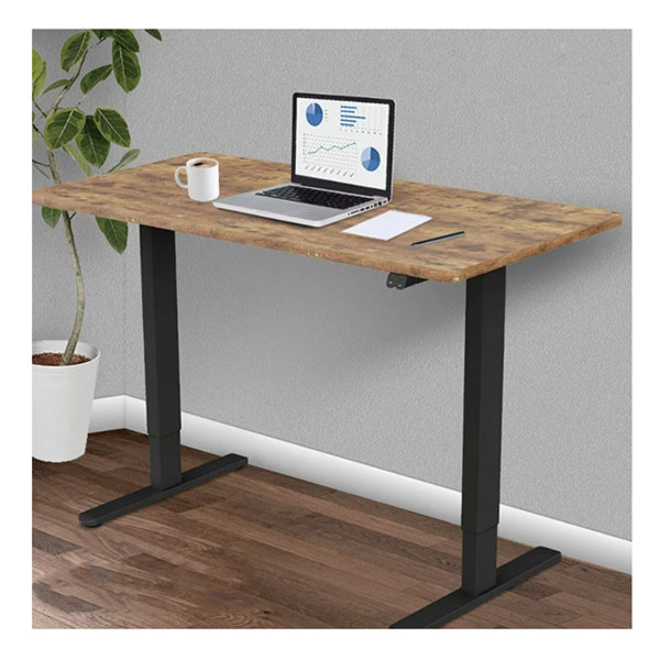 Sit Stand Standing Desk 120X60Cm 72 To 118Cm Adjustable Oak Black