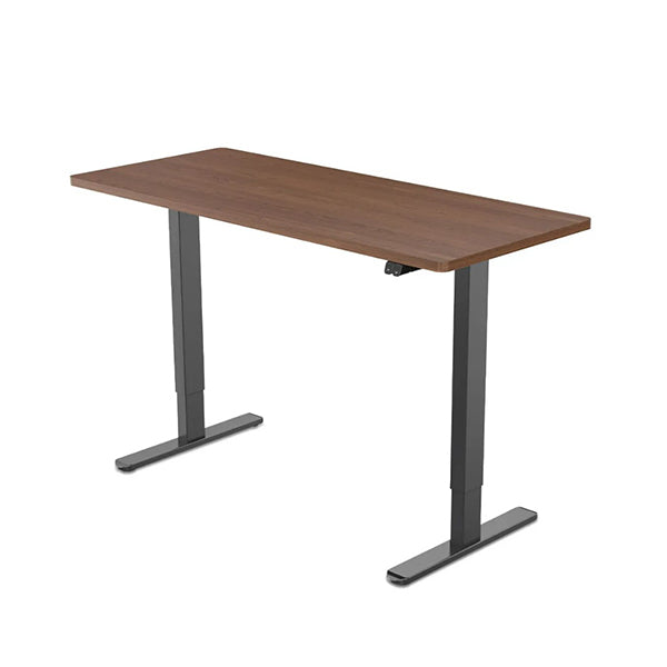 Sit To Stand Up Standing Desk 120X60Cm 72 To 118Cm Walnut Style Black