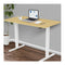 Sit To Stand Up Standing Desk 120X60Cm 72 To 118Cm White Oak White Frame