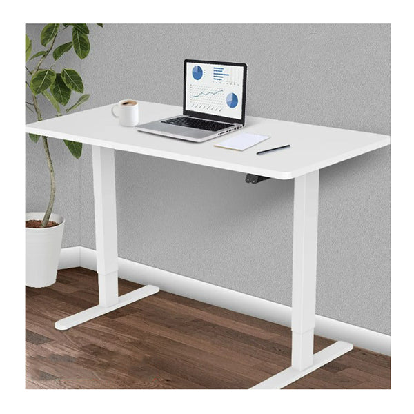 Sit To Stand Up Standing Desk 120X60Cm 72 To 118Cm White White Frame
