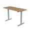 Sit To Stand Up Standing Desk 140X60Cm 72 To 118Cm Oak Style Silver