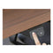 Sit To Stand Up Standing Desk 140X60Cm 72 To 118Cm Walnut Style Silver Frame