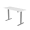 Sit To Stand Up Standing Desk 140X60Cm 72 To 118Cm White Silver Frame
