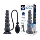 Size Up 7 Inch Ripple Inflatable Butt Plug Black