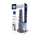 Size Up 7 Inch Ripple Inflatable Butt Plug Black