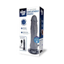 Size Up Inflatable Dildo With Balls Black Inflatable Dong
