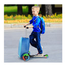 2 In 1 Skateboard Luggage With 3 Color Lighted Wheels For Kids