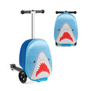 2 In 1 Skateboard Luggage With 3 Color Lighted Wheels For Kids