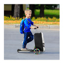 2 In 1 Skateboard Luggage With 3 Color Lighted Wheels For Kids
