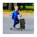 2 In 1 Skateboard Luggage With 3 Color Lighted Wheels For Kids