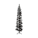 Slim Artificial Half Christmas Tree With Stand Black 240 Cm