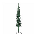 Slim Artificial Half Christmas Tree With Stand Green 150 Cm
