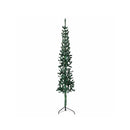 Slim Artificial Half Christmas Tree With Stand Green 210 Cm