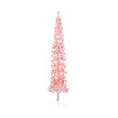 Slim Artificial Half Christmas Tree With Stand Pink 240 Cm