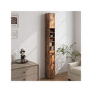 Slim Bathroom Tall Cabinet With 2 Doors 1 Drawer And 5 Shelves