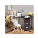 Rolling Computer Desk For Small Space With Drawers Universal Wheels