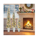 Snow Flocked Artificial Christmas Trees Indoor Holiday Decoration