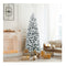 Slim Snow Flocked Christmas Tree For Home Decoration And Gift