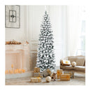 Slim Snow Flocked Christmas Tree For Home Decoration And Gift