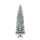 Slim Snow Flocked Christmas Tree For Home Decoration And Gift