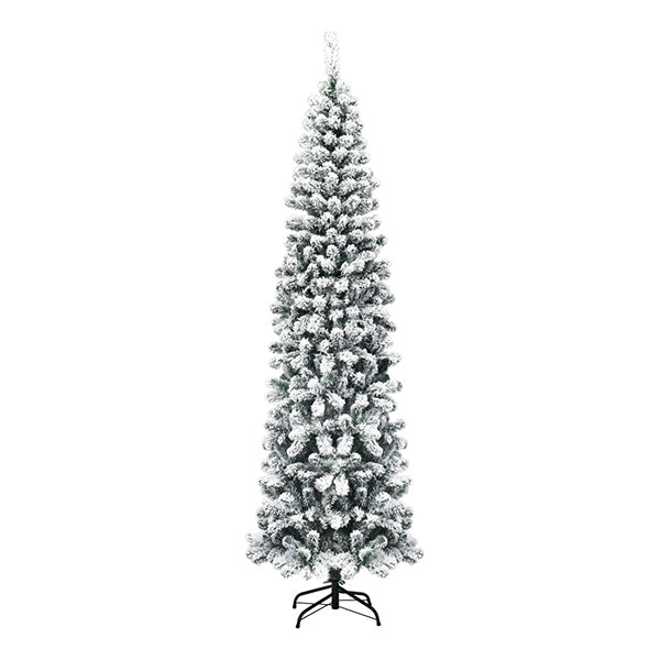 Slim Snow Flocked Christmas Tree For Home Decoration And Gift