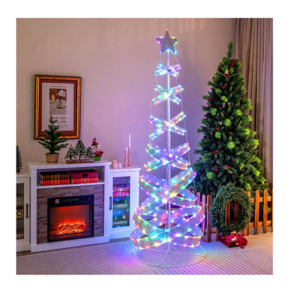 210 Cm Outdoor  Spiral Christmas TreeWith 341 Led Lights