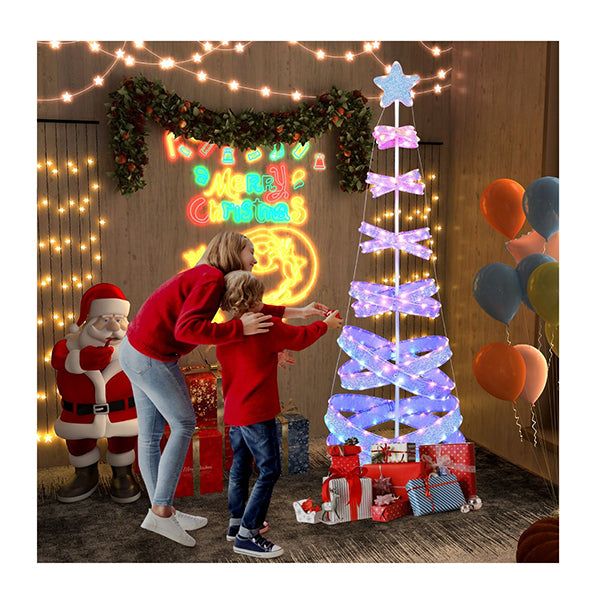 210 Cm Outdoor  Spiral Christmas TreeWith 341 Led Lights