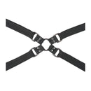 Sportsheets Velvet Noir Adjustable Hog Tie And Cuff Set Black