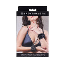 Sportsheets Velvet Noir Handcuffs Black Adjustable Cuff Restraints